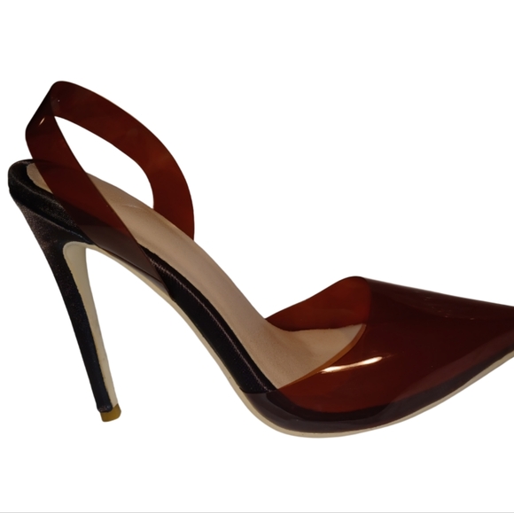 Delicious PVC Slingback Heels - Picture 2 of 4